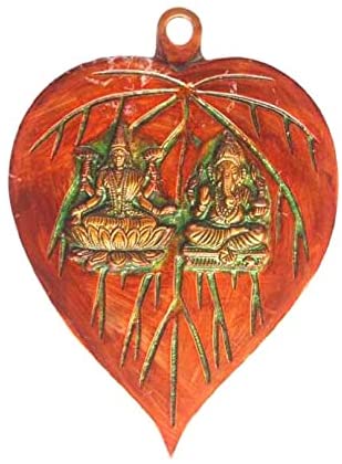 Sharvgun Lord Ganesh & Laxmi Antique Brass Statue Home décor Office Figurine 1.32 lbs, 8 Inch