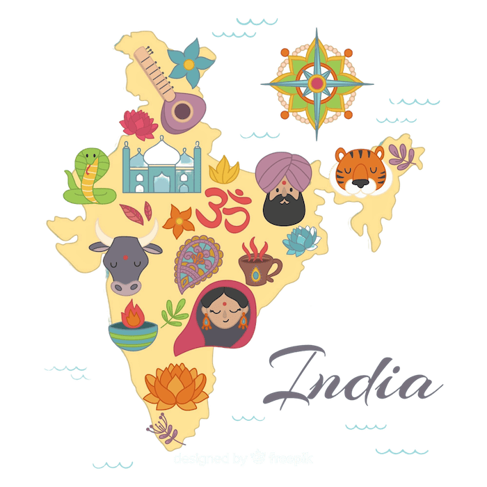 hand-drawn-map-india