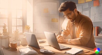 Gen-2 1309304009, A husband sits at a , cinematic, M 5