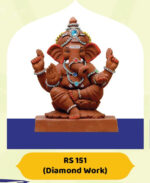 Ganesh Idol 15" Home Visarjan Kacchi Mitti (Eco Friendly - 151 (Diamond) - Assorted Colour - Only Berlin same day delivery - Image 2