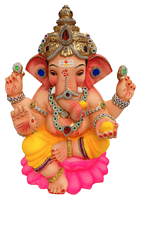 Ganesh Idol 15" Home Visarjan Kacchi Mitti (Eco Friendly - 146 (Diamond) - Assorted Colour - Only Berlin same day delivery - Image 2