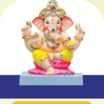 Ganesh Idol 15" Home Visarjan Kacchi Mitti (Eco Friendly - 146 (Diamond) - Assorted Colour - Only Berlin same day delivery - Image 3
