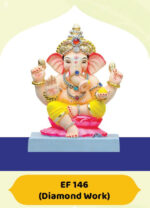 Ganesh Idol 15" Home Visarjan Kacchi Mitti (Eco Friendly - 146 (Diamond) - Assorted Colour - Only Berlin same day delivery - Image 3